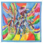 châle en soie , artistique grande carré